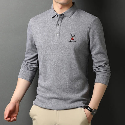 Men's Casual Embroidery Polo Shirt