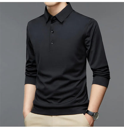 Men's Business Solid Polo Shirt