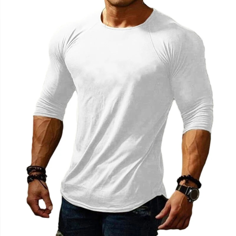 New Men’s O-Collar Long Sleeve T-Shirt