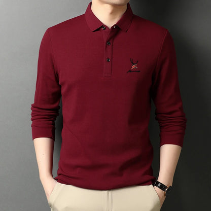 Men's Casual Embroidery Polo Shirt