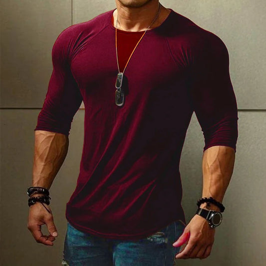 New Men’s O-Collar Long Sleeve T-Shirt