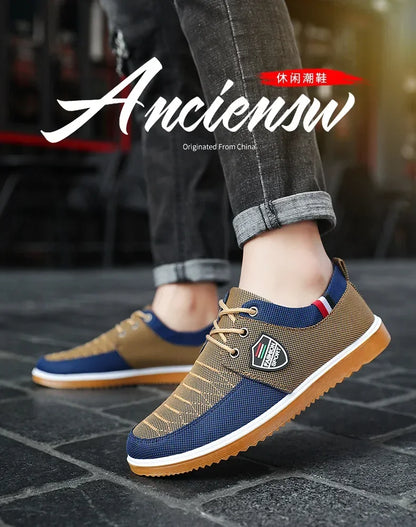 Men's Casual Canvas Shoes Fashion Soft Sole Driving Shoes 2024 Designer Men Shoes Plus Size Comfortable  Sneaker Zapatos Hombres