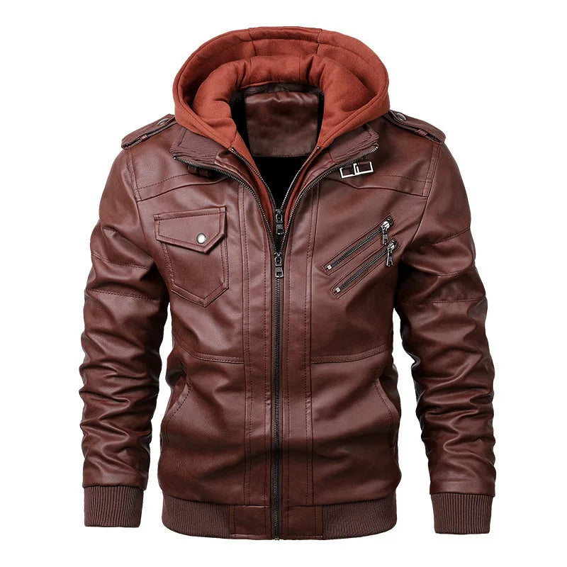 2024 Men’s Reflective Leather Motorcycle Jacket